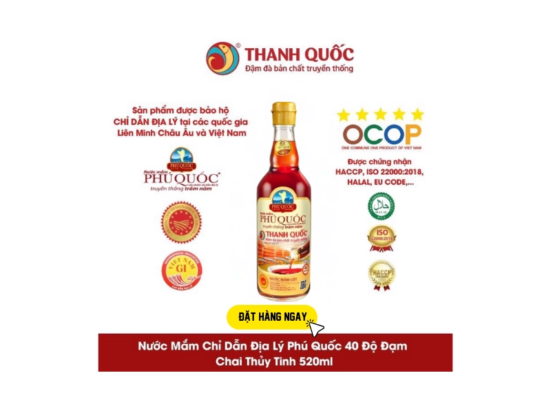 Nước mắm Thanh Quốc Phú Quốc 40 độ đạm